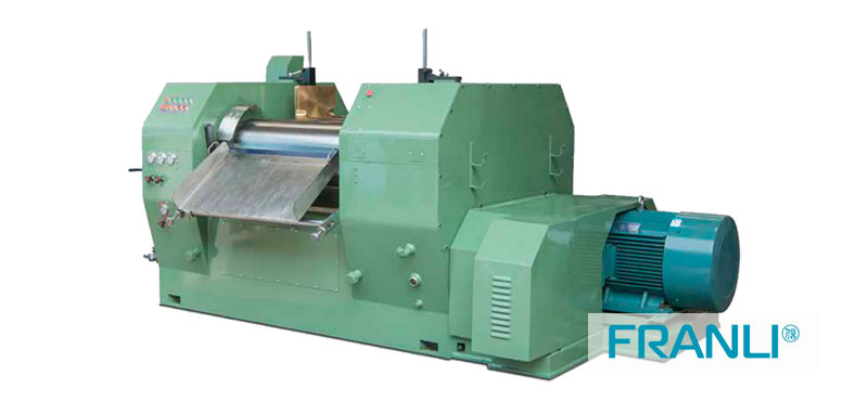 Heating three roll mill