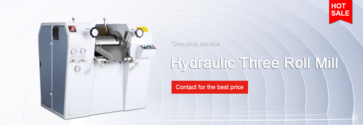 Hydraulic triple roller mill