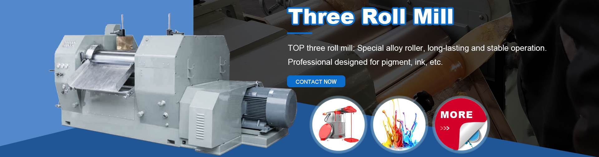 heating triple roll mill