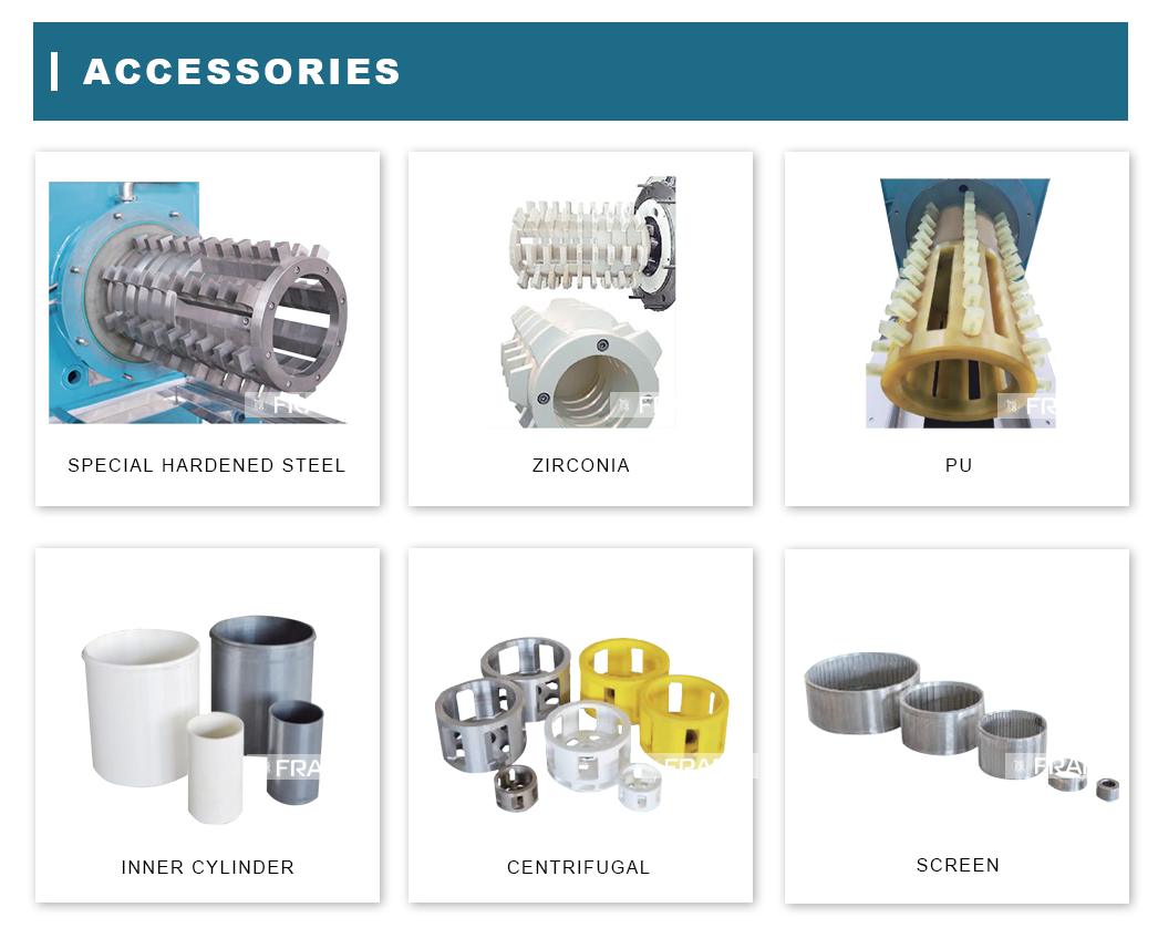 Accessories for Sand Mills